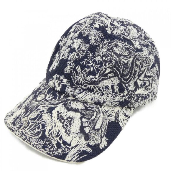 Dior D-player Toile de Jouy Cap White Navy